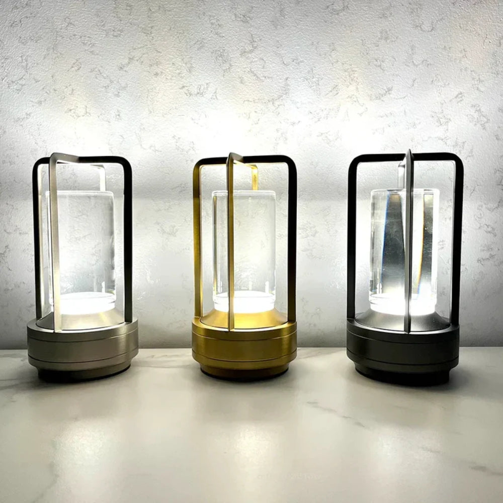 Kabellose LED-Laternen-Tischlampe – Einstellbares Licht mit Touch-Dimmung