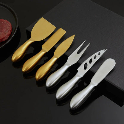 Käsespachtel-Set - Ergonomisches Griffmesser für Weich- und Hartkäse