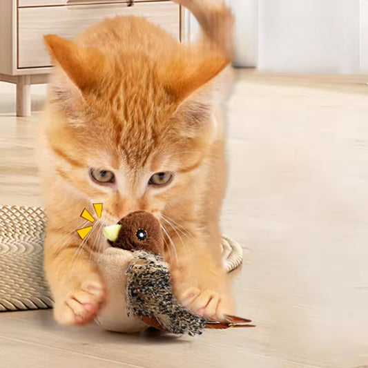 Jagdvogel Katzenspielzeug - USB aufladbar mit aktiven Spieleigenschaften