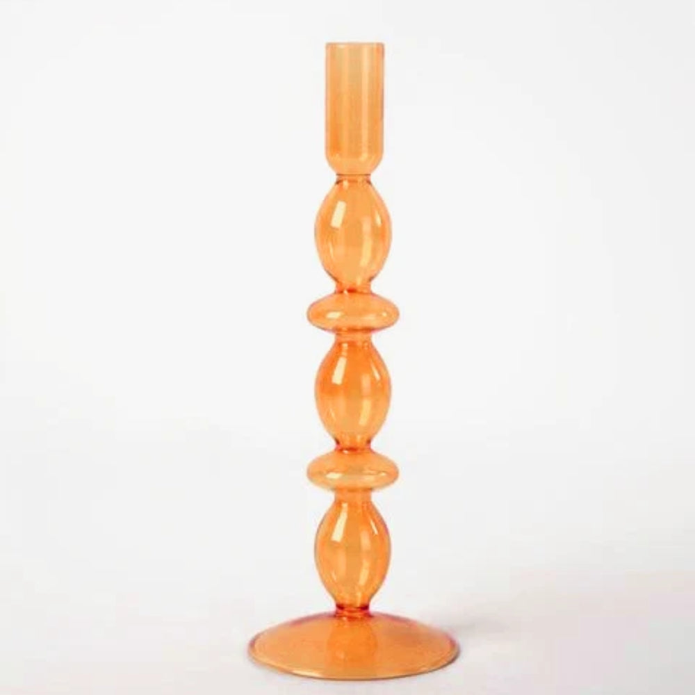 Kerzenständer aus Glas - Bunte Formen mit Retro-Appeal