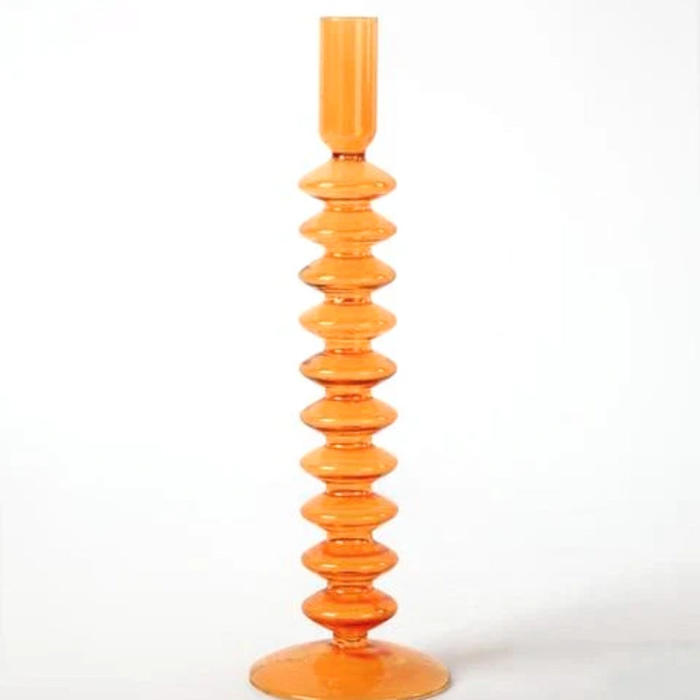 Kerzenständer aus Glas - Bunte Formen mit Retro-Appeal