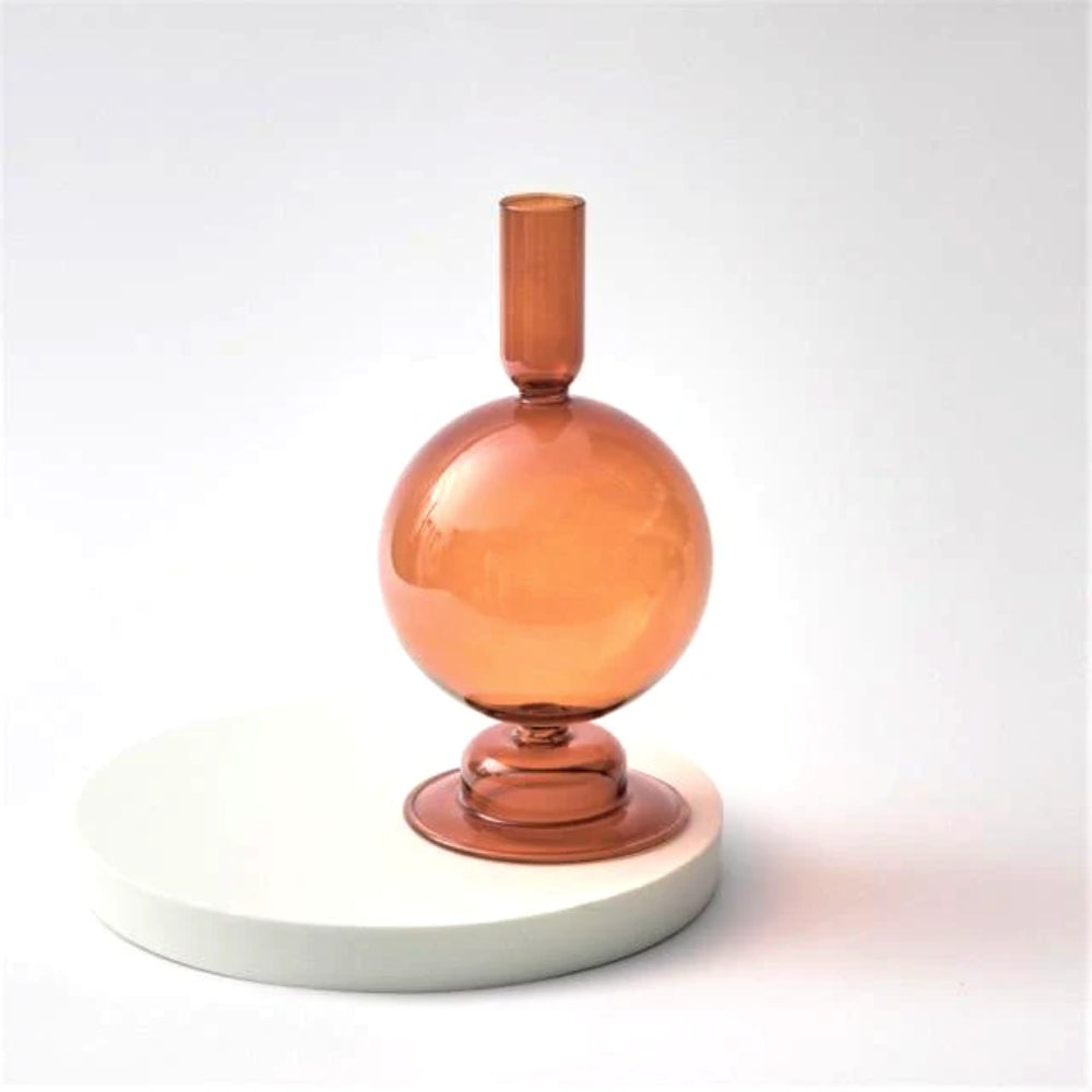 Kerzenständer aus Glas - Bunte Formen mit Retro-Appeal