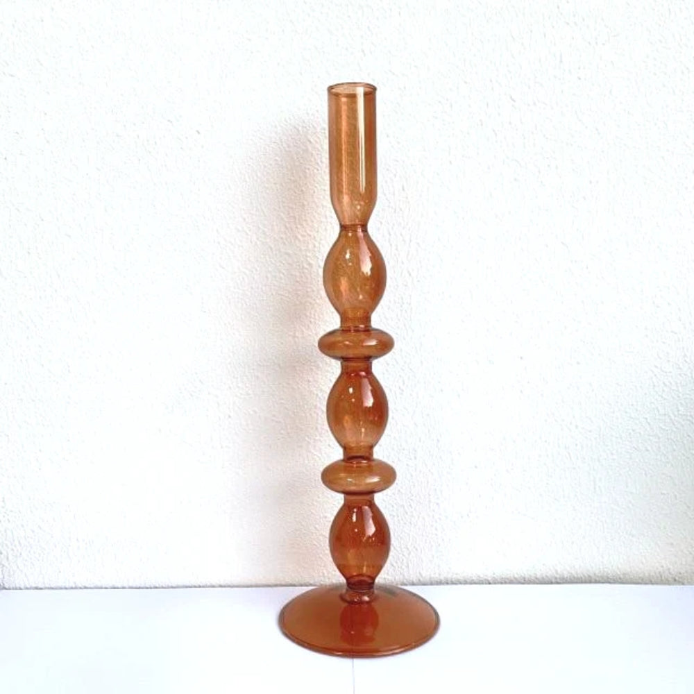 Kerzenständer aus Glas - Bunte Formen mit Retro-Appeal