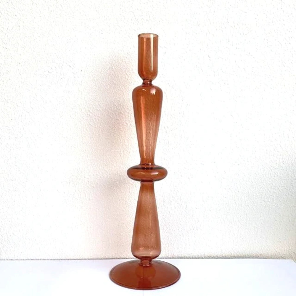 Kerzenständer aus Glas - Bunte Formen mit Retro-Appeal