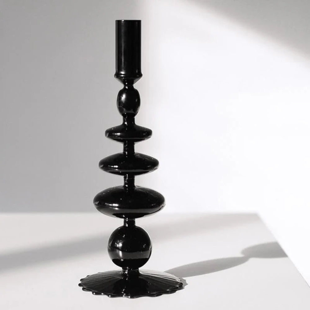 Kerzenständer aus Glas - Bunte Formen mit Retro-Appeal