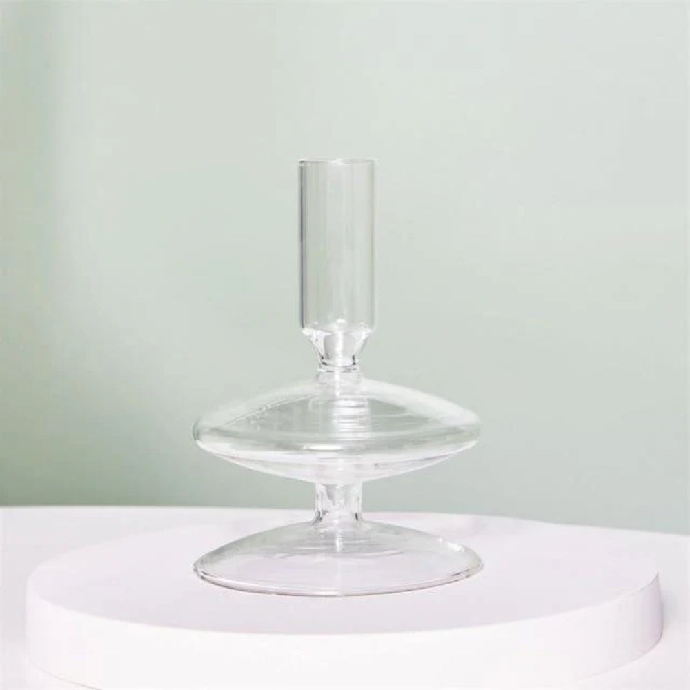 Kerzenständer aus Glas - Bunte Formen mit Retro-Appeal