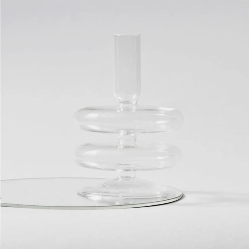 Kerzenständer aus Glas - Bunte Formen mit Retro-Appeal