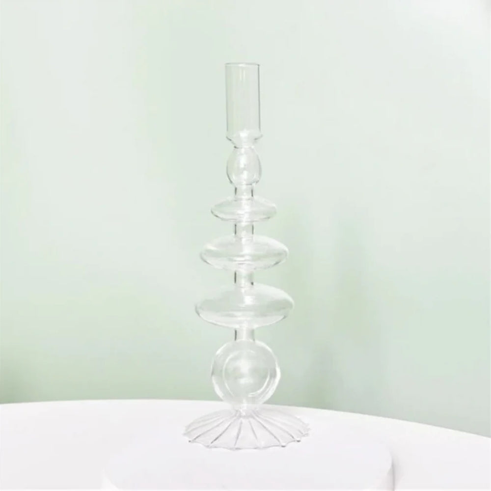Kerzenständer aus Glas - Bunte Formen mit Retro-Appeal
