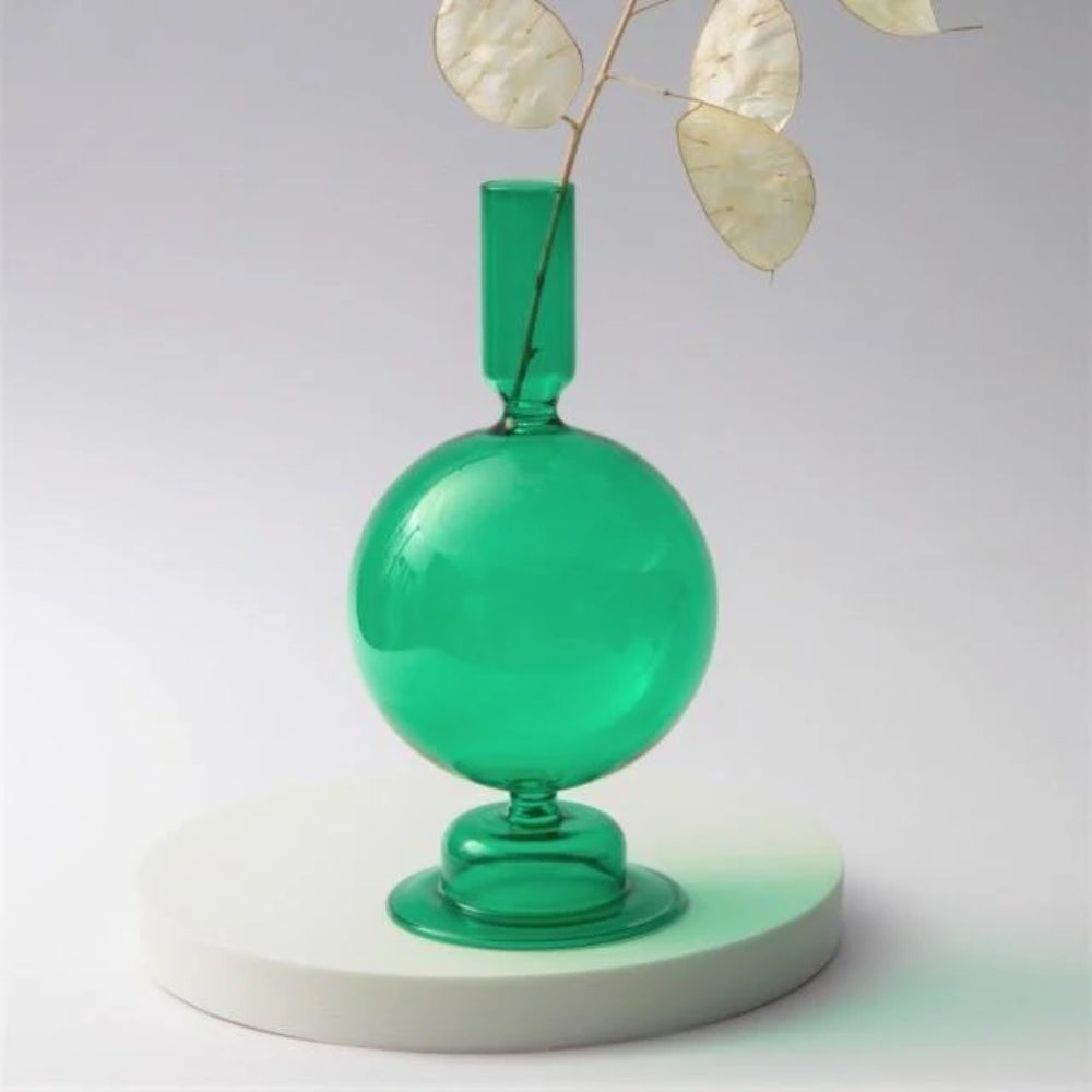 Kerzenständer aus Glas - Bunte Formen mit Retro-Appeal