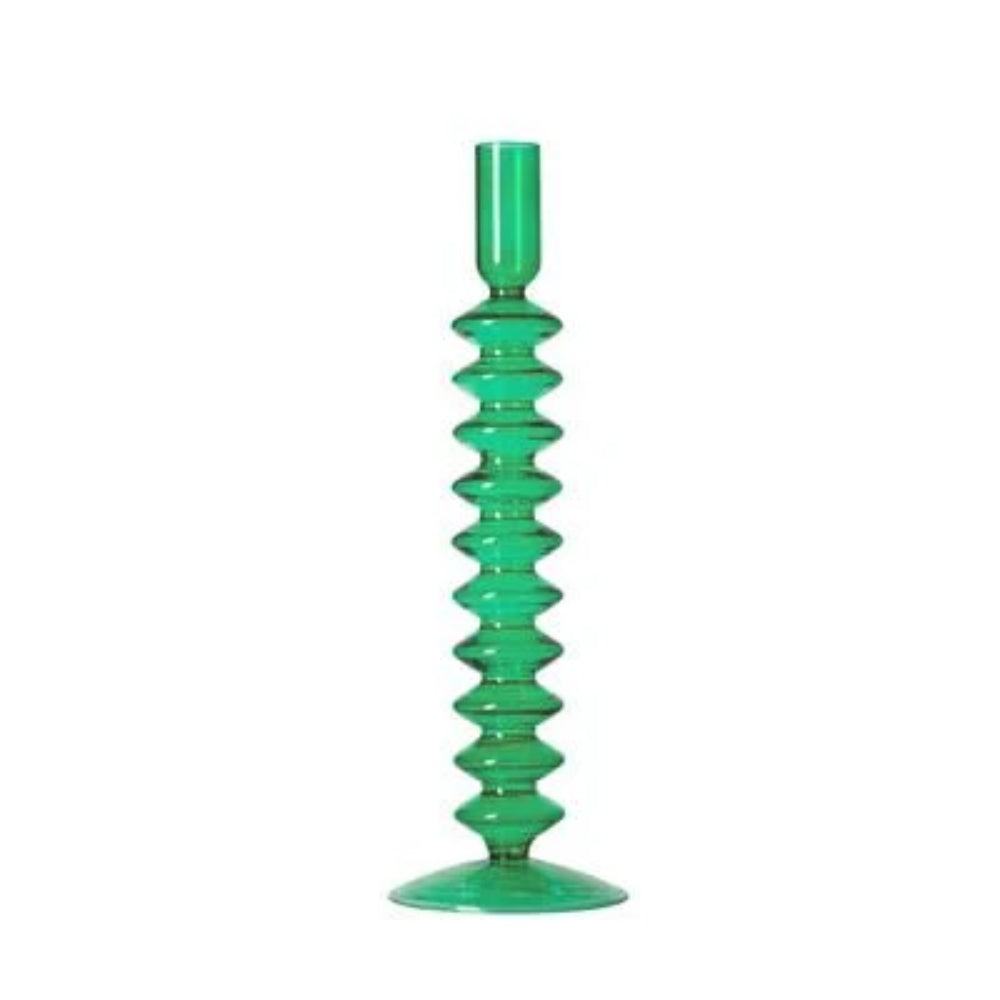 Kerzenständer aus Glas - Bunte Formen mit Retro-Appeal
