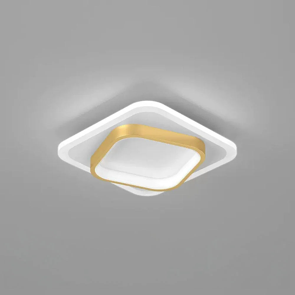 LED Korridorleuchte – Quadratische Goldene Oberflächenmontierte Deckenleuchte