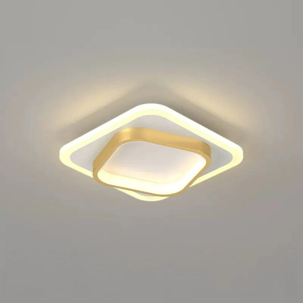 LED Korridorleuchte – Quadratische Goldene Oberflächenmontierte Deckenleuchte