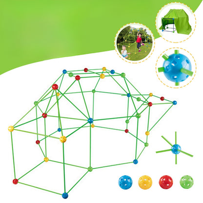 Kreativer Fort-Baukasten - 100-teiliges Konstruktionsspielzeug-Set für Kinder