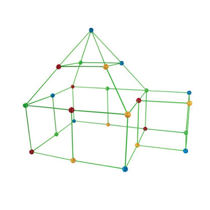 Kreativer Fort-Baukasten - 100-teiliges Konstruktionsspielzeug-Set für Kinder