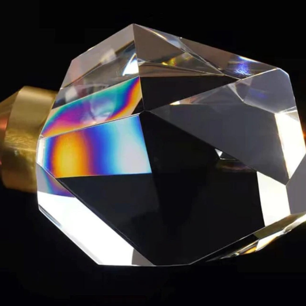 Kristallinspirierte Pendel- und Wandleuchte - stilvolle Doppelbeleuchtung