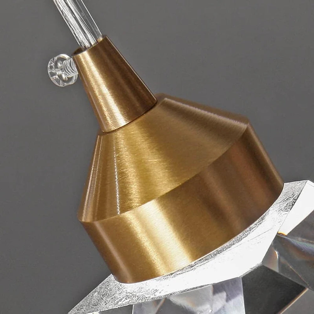 Kristallinspirierte Pendel- und Wandleuchte - stilvolle Doppelbeleuchtung