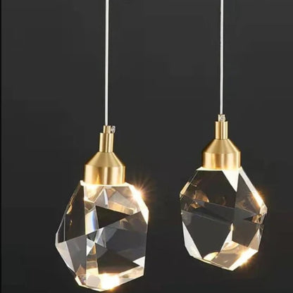 Kristallinspirierte Pendel- und Wandleuchte - stilvolle Doppelbeleuchtung