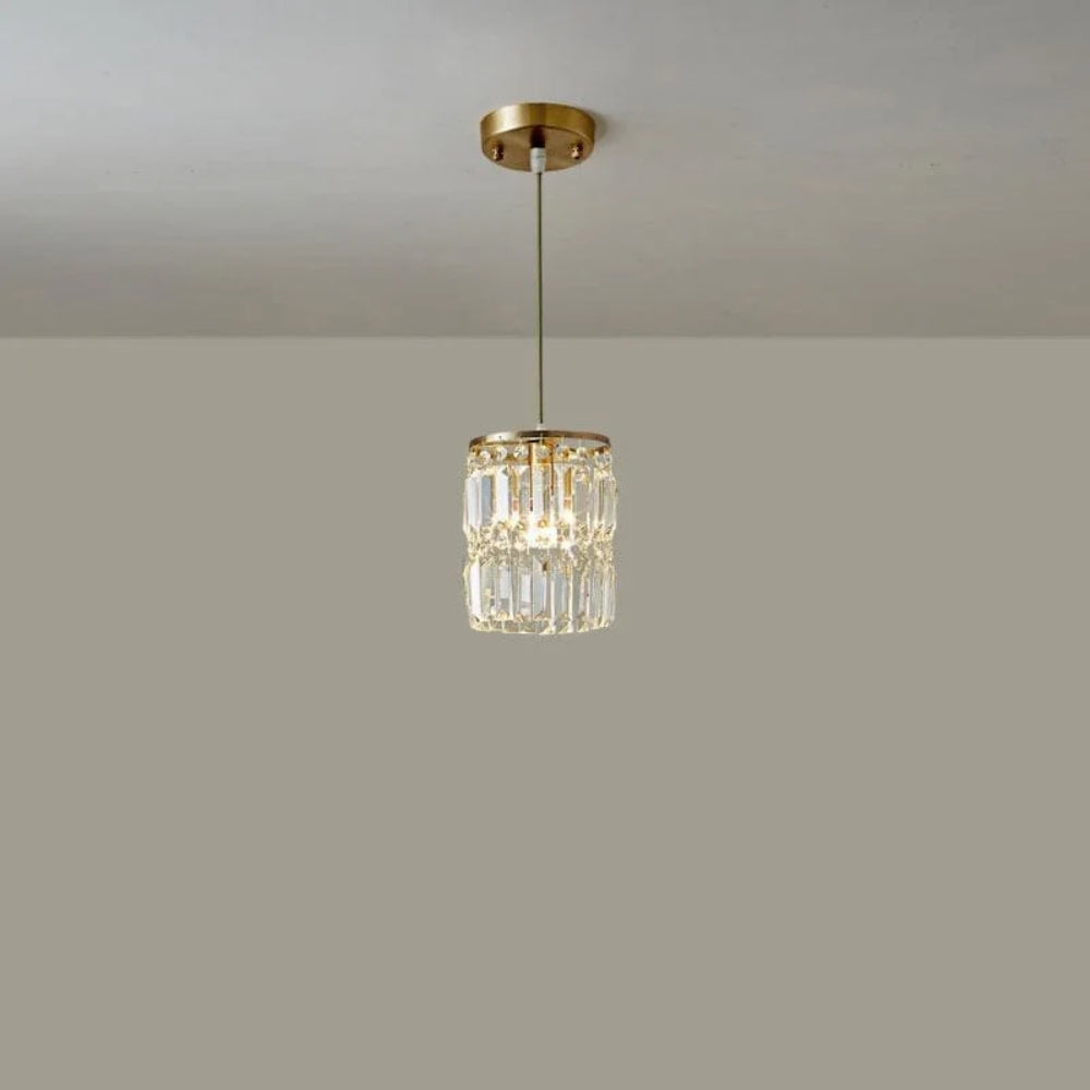 Kristallzylinder-Hängelampe - Elegante Esszimmerleuchte
