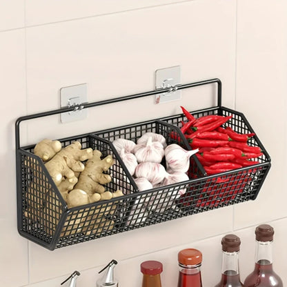 Küchen-Wandaufbewahrungskorb – Moderner Drahtkorb für Obst und Snacks