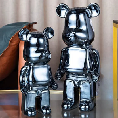 Künstlerische Bärenskulptur - Dekorative Kunst für Heim und Büro