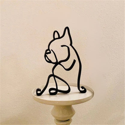Künstlerische Hunde- und Katzenskulpturen - Dekofiguren für Heim und Büro