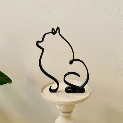 Künstlerische Hunde- und Katzenskulpturen - Dekofiguren für Heim und Büro