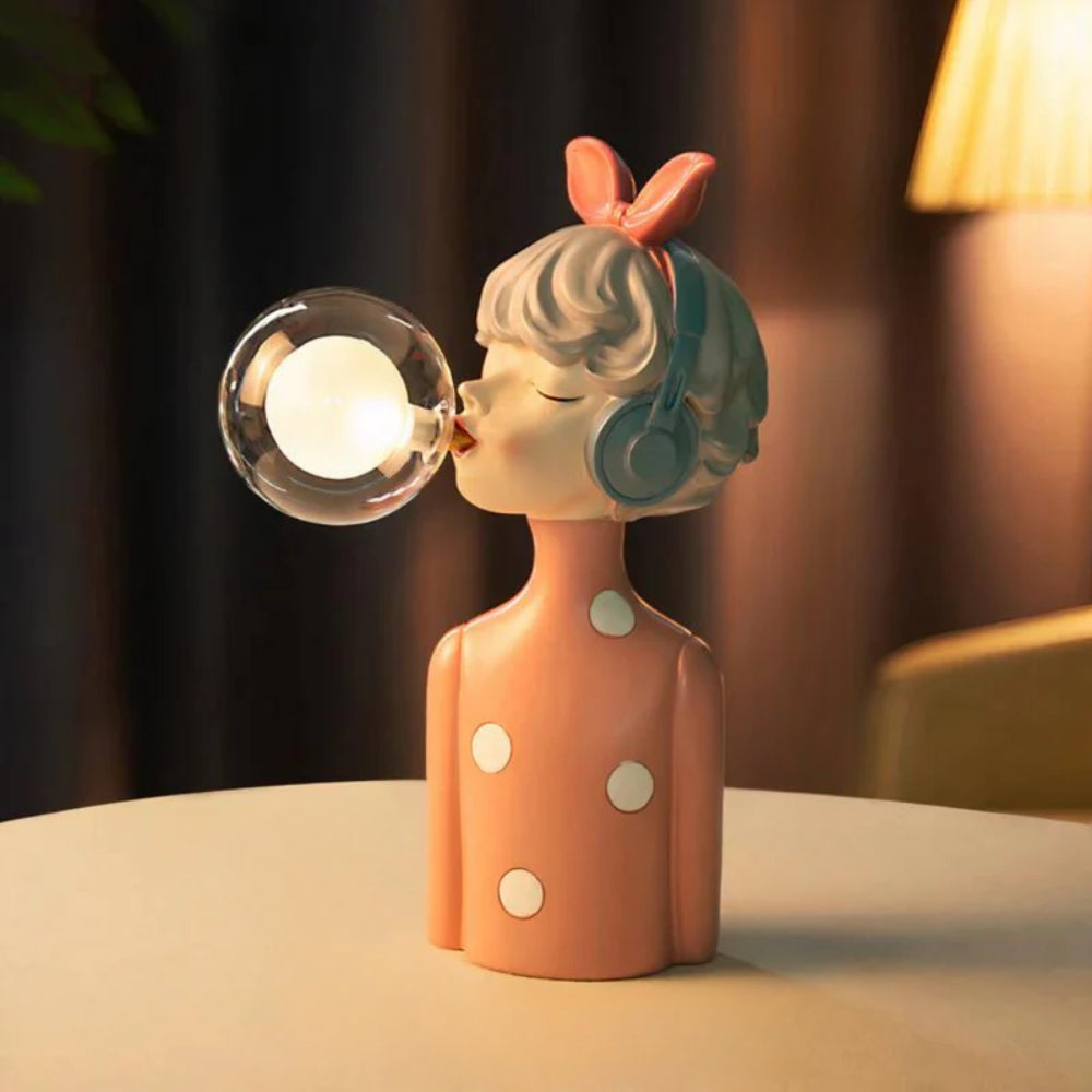 Kunsthandwerker Schwester Mini-Figuren-Tischlampe – Dekorative Schreibtischbeleuchtung