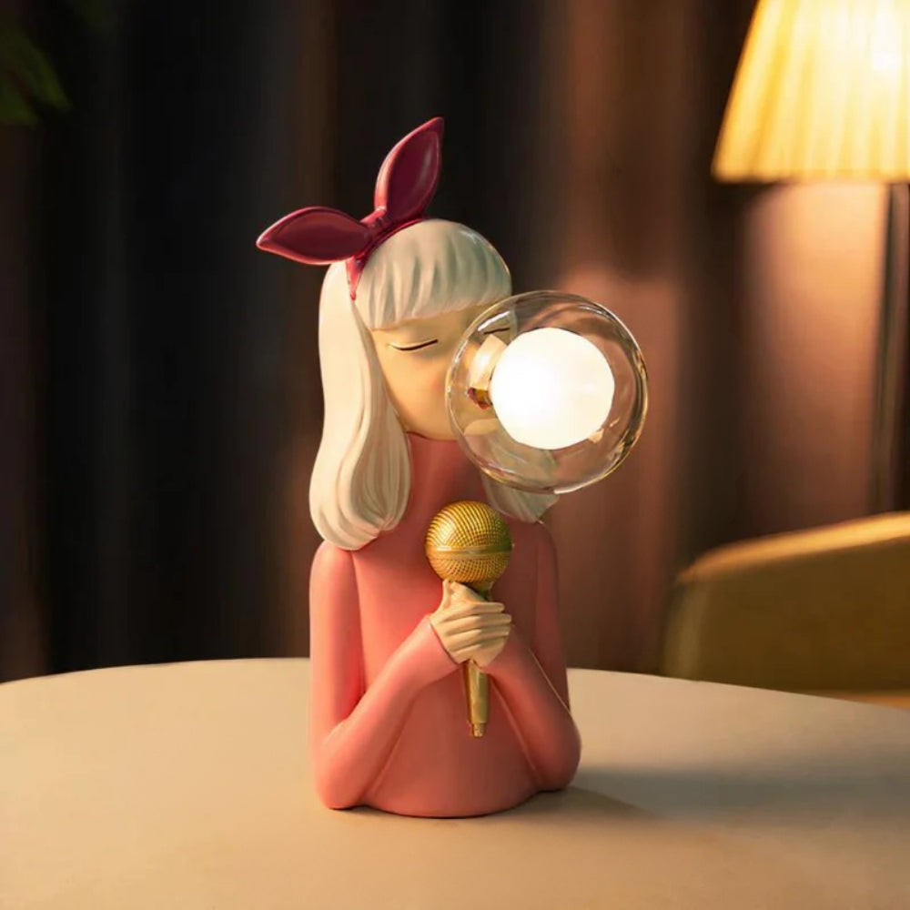 Kunsthandwerker Schwester Mini-Figuren-Tischlampe – Dekorative Schreibtischbeleuchtung