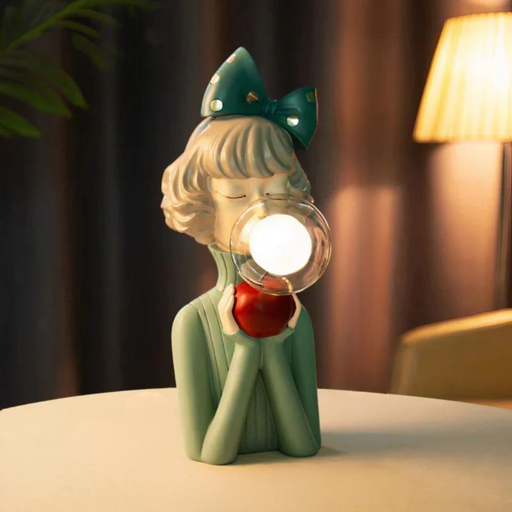 Kunsthandwerker Schwester Mini-Figuren-Tischlampe – Dekorative Schreibtischbeleuchtung