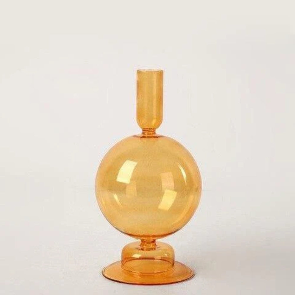Lebendige Farbe Glas Kerzenhalter - Vintage-inspiriert