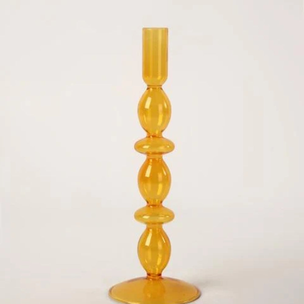 Lebendige Farbe Glas Kerzenhalter - Vintage-inspiriert