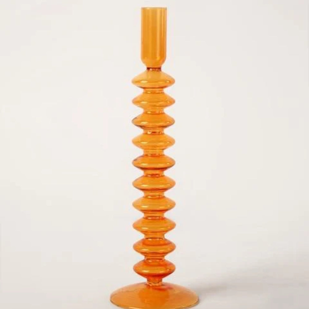 Lebendige Farbe Glas Kerzenhalter - Vintage-inspiriert