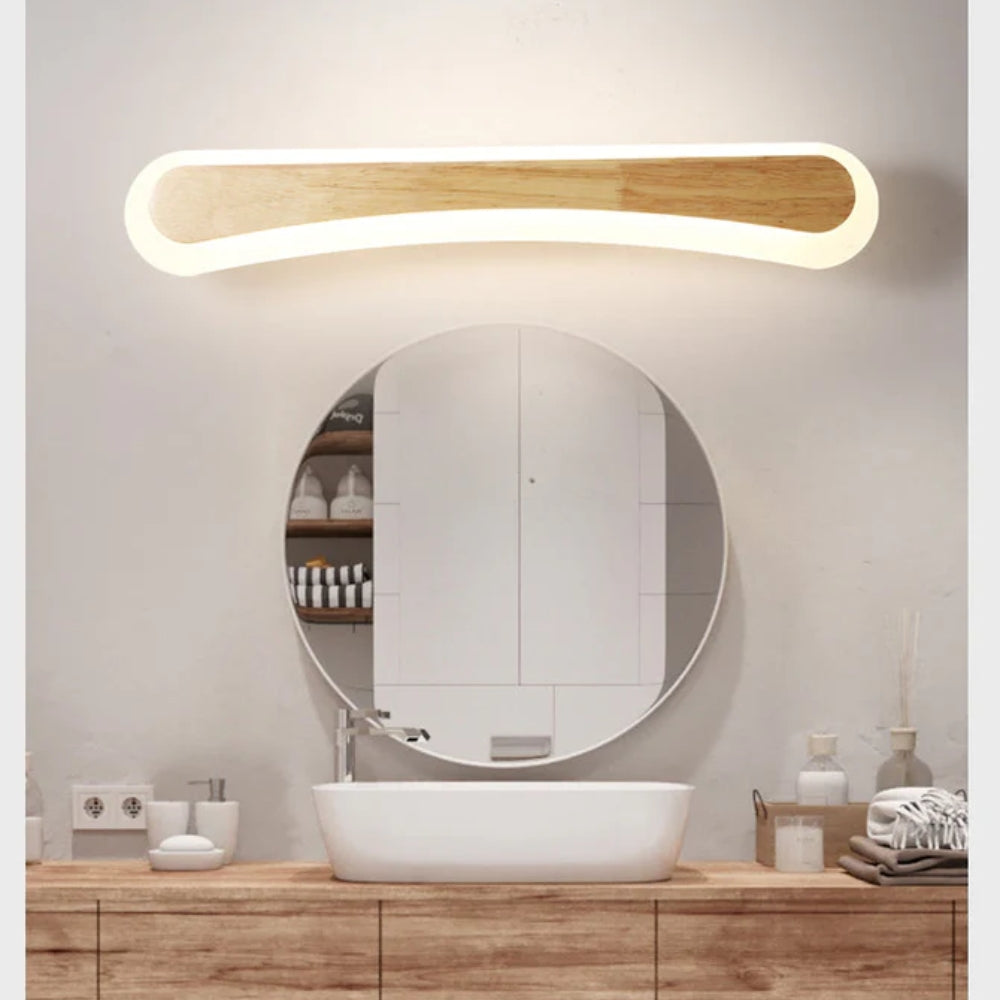LED-Badezimmerleuchte - Bogenförmige, rechteckige Leuchte mit Umgebungslicht