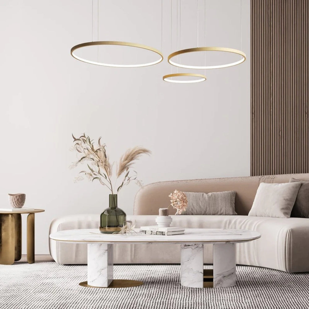 LED-Pendelleuchte – Drei Ringe & Dimmbares Licht