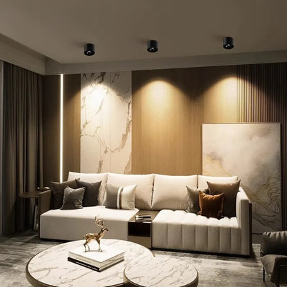 LED-Deckenleuchte mit Verstellbarem Winkel – Runde Aufputzbeleuchtung