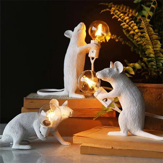 LED-Maus Tischlampe - Art Deco Stil mit sanftem Umgebungslicht