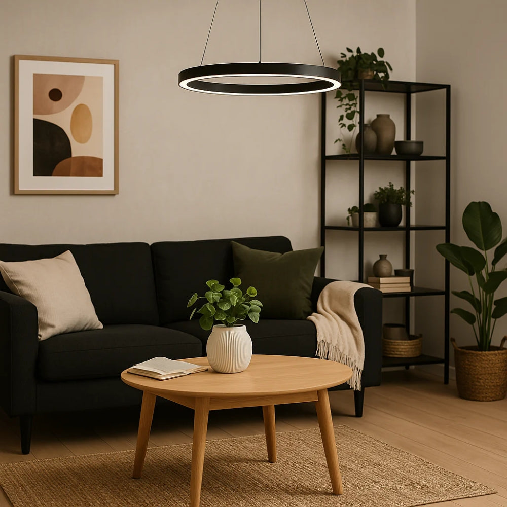 LED Pendelleuchte – Kreisförmiges Design & Dimmbares Licht
