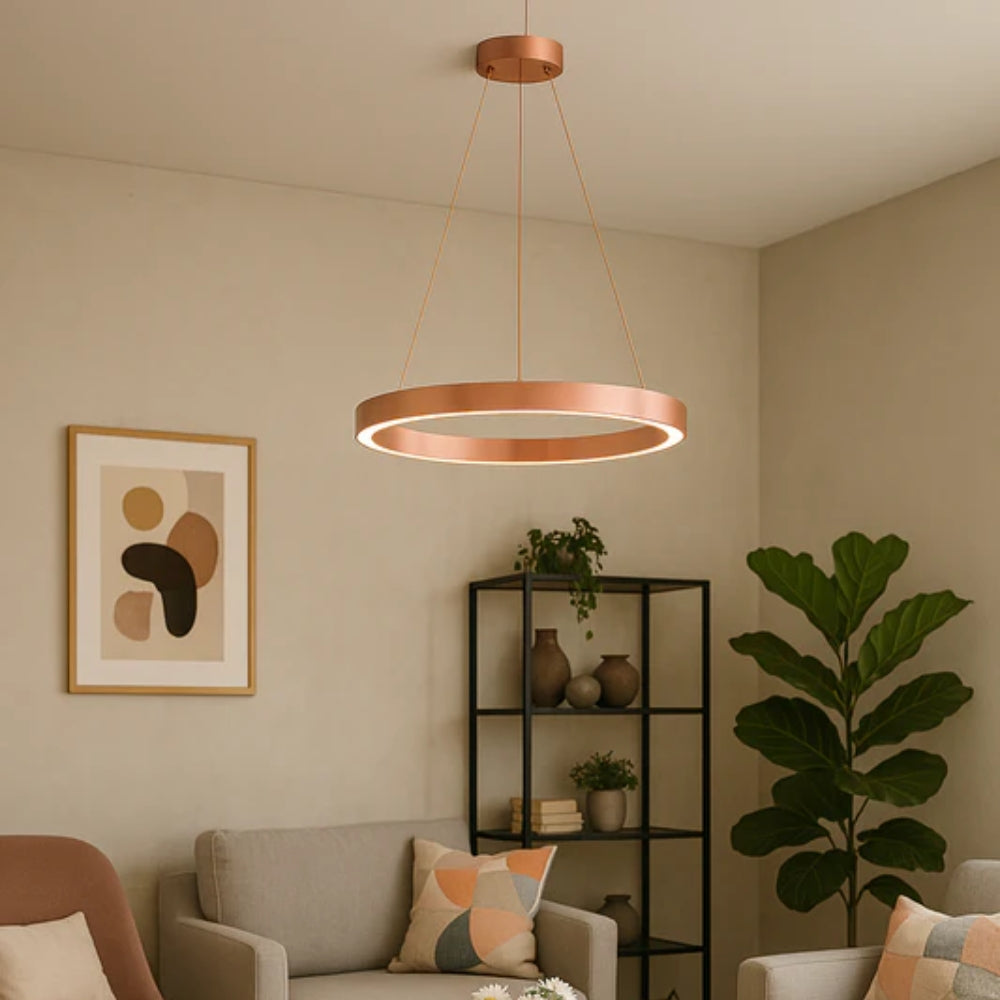 LED Pendelleuchte – Kreisförmiges Design & Dimmbares Licht
