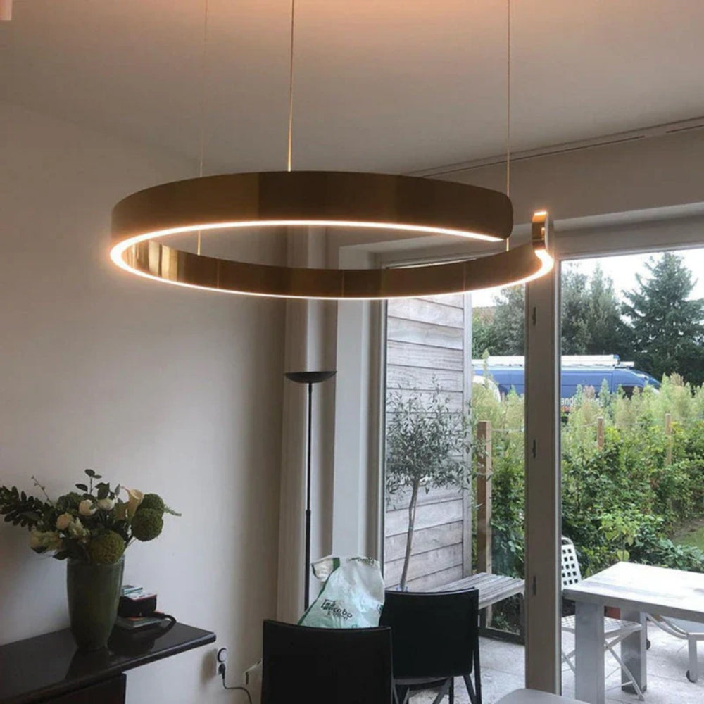 LED Pendelleuchte – Kreisförmiges Design & Dimmbares Licht