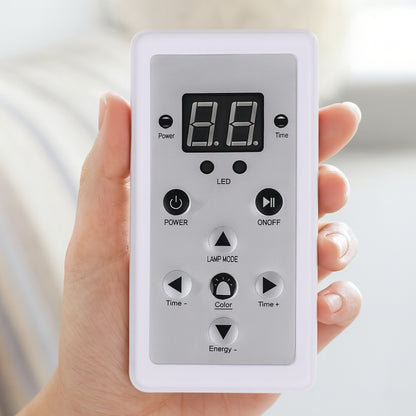 LED Rotlichtlampe Weiß Maske – Gesichtsmaske mit Einstellbaren 7-Farbigen Lichteffekten