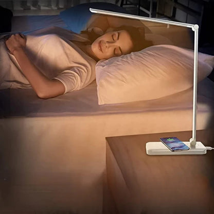 LED-Schreibtischlampe mit USB-Anschluss - 5 Lichtmodi & Berührungssteuerung