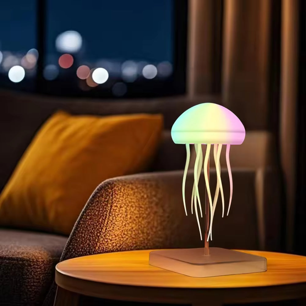 LED-Tischleuchte mit Fernbedienung – Rotierendes Quallen-Design