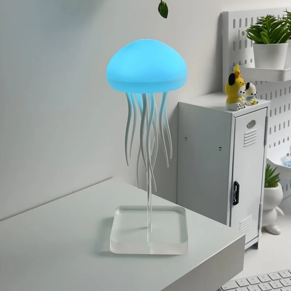 LED-Tischleuchte mit Fernbedienung – Rotierendes Quallen-Design