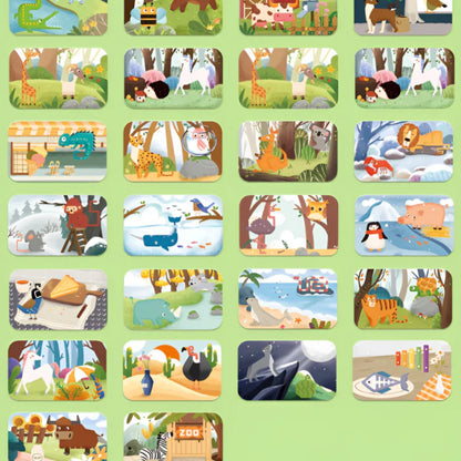 Lernkarten mit Tiermotiven - Sprach- und Zahlenerkennungshilfe für Kinder