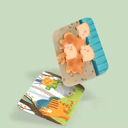 Lernkarten mit Tiermotiven - Sprach- und Zahlenerkennungshilfe für Kinder