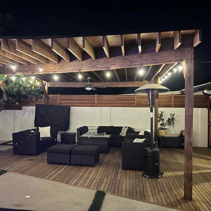 Lichterkette für draußen - wetterfeste Bistro-Beleuchtung mit weichem, warmem Licht