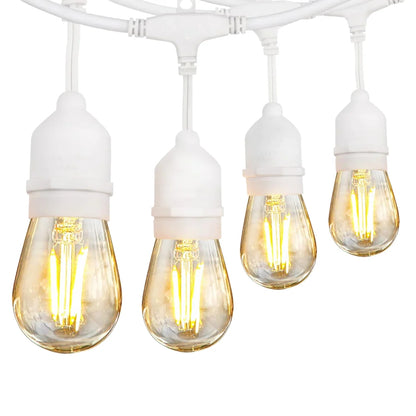 Lichterkette für draußen - wetterfeste Bistro-Beleuchtung mit weichem, warmem Licht