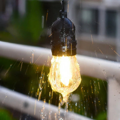 Lichterkette für draußen - wetterfeste Bistro-Beleuchtung mit weichem, warmem Licht