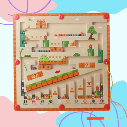 Magnetisches Labyrinthspielzeug - Farb- und Zahlenzuordnungsspiel für Kinder