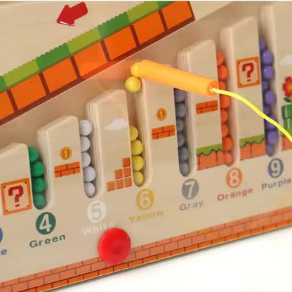 Magnetisches Labyrinthspielzeug - Farb- und Zahlenzuordnungsspiel für Kinder